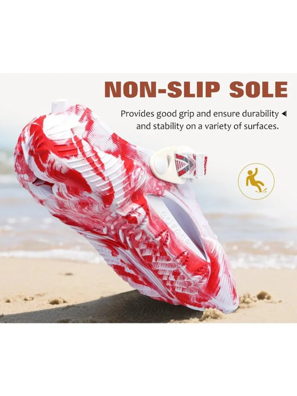 Men's Camo White Red Recovery Clogs Orthopedic Mules Thick Sport Sandal Shoes